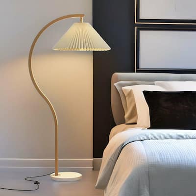 Modern 59.8" Arched Floor Lamp with Bulbs for Bedroom