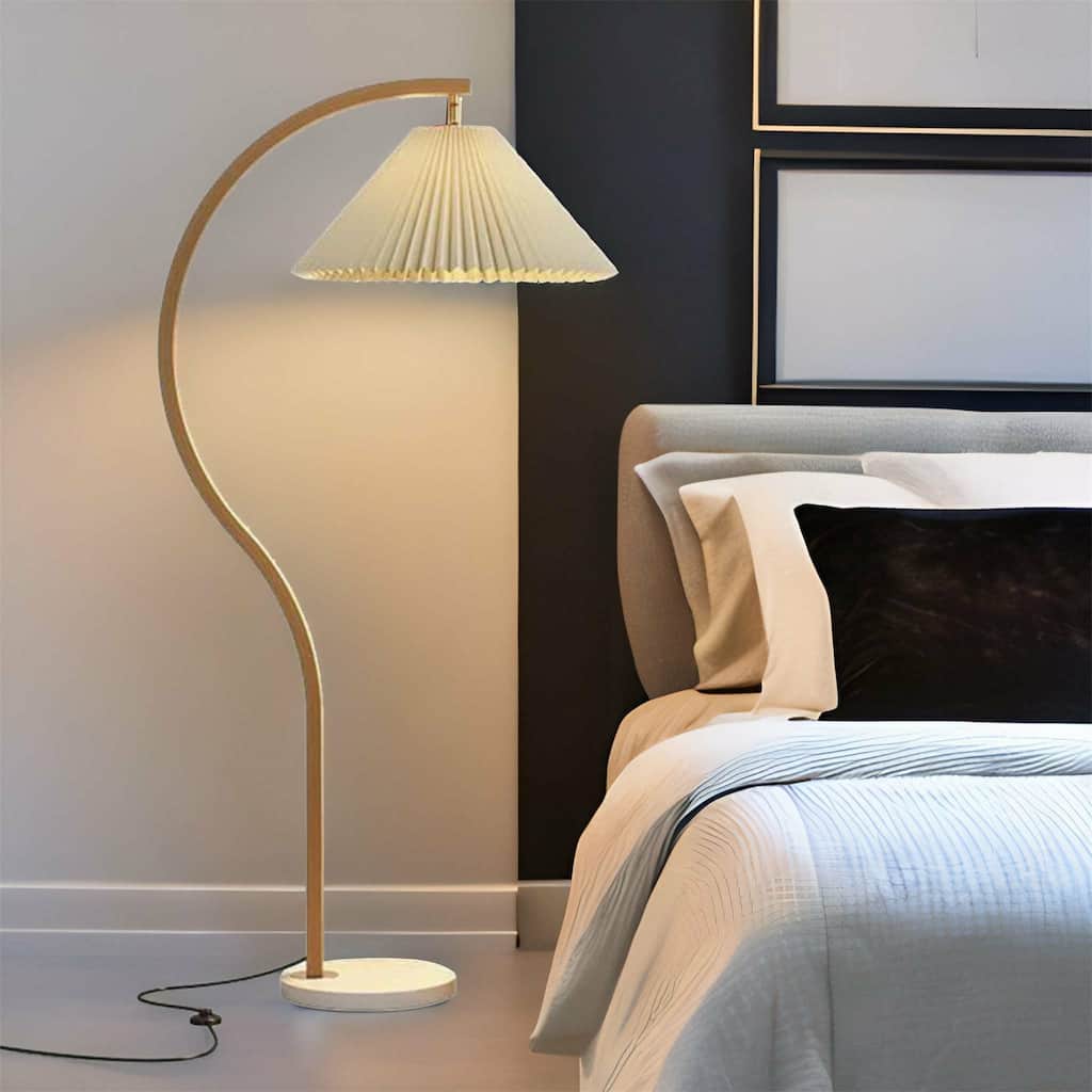 Modern 59.8" Arched Floor Lamp with Bulbs for Bedroom