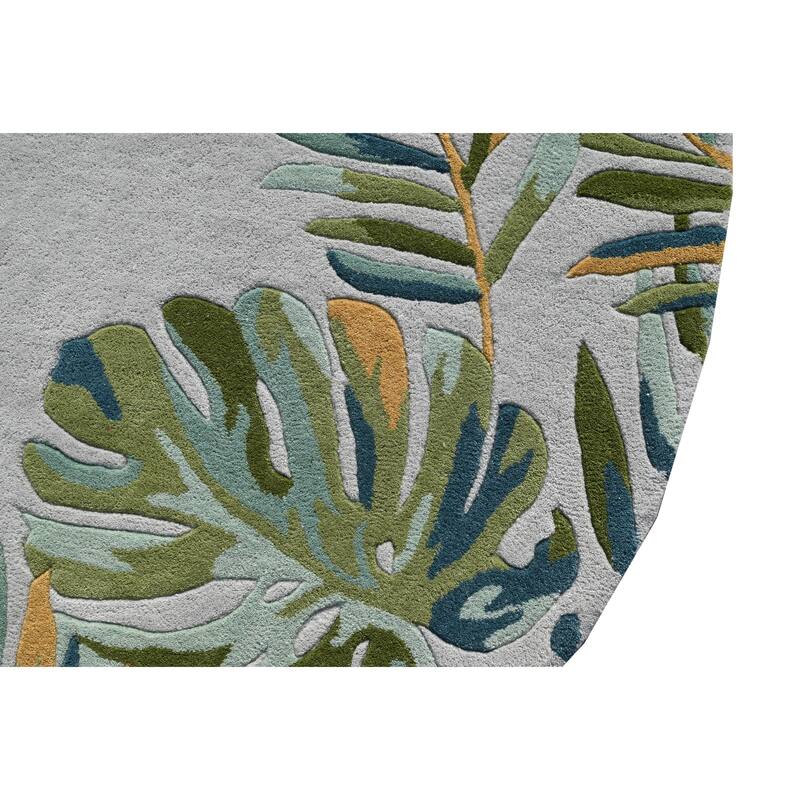 Domani Saunt Hand Tufted Wool Coastal Palms Area Rug