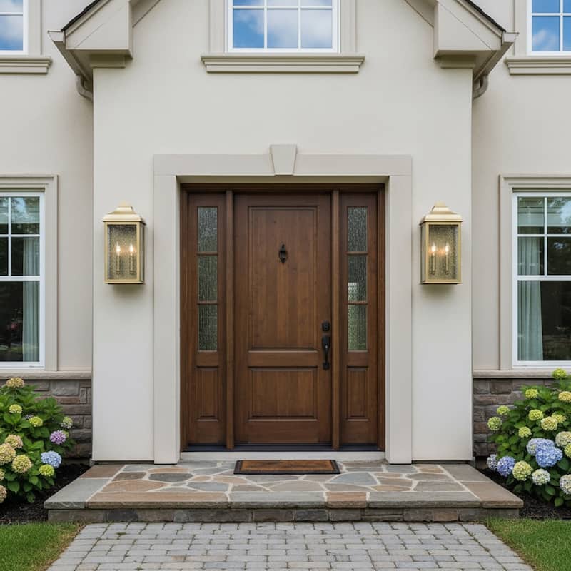 Artcraft Madrid - Outdoor Wall Sconce - Clear Glass Shade