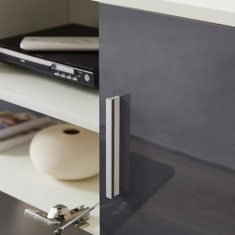 63" Modern TV Stand with RGB LED Lights, Storage Cabinets & Open Shelves, Entertainment Console for 65" TVs