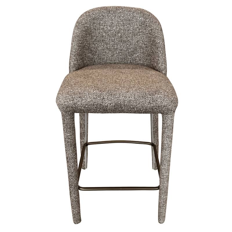 Modern Fabric and Metal 26" Counter Stool, Set of 2