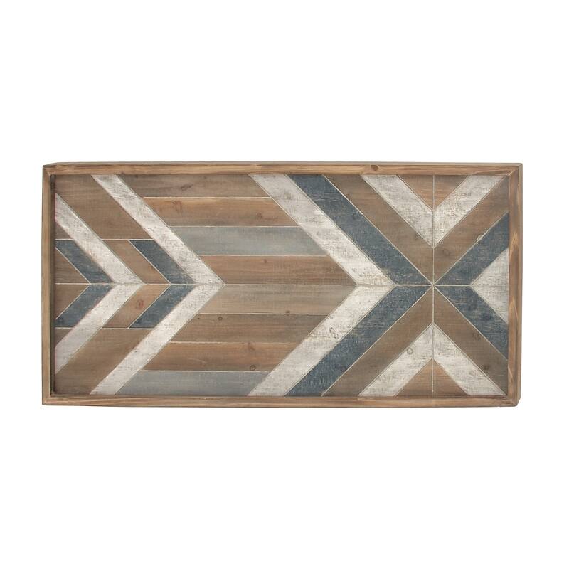 Multi Colored Wooden Handmade Southwestern Geometric Home Wall Decor