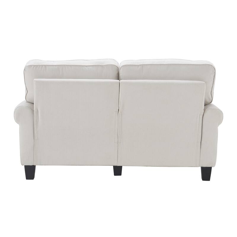 Serta Copenhagen 61" Loveseat for Two People, Pillowed Back Cushions and Rounded Arms, Durable Modern Upholstered Fabric