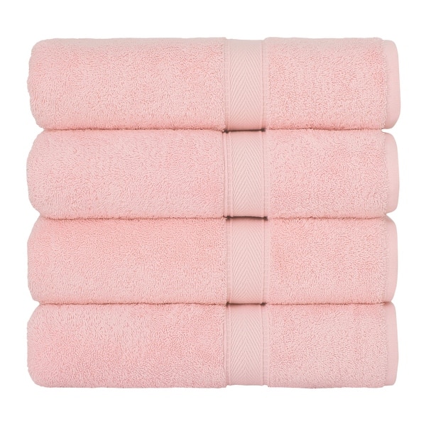slide 2 of 6, Authentic Hotel and Spa Turkish Cotton Bath Towels (Set of 4) Pink
