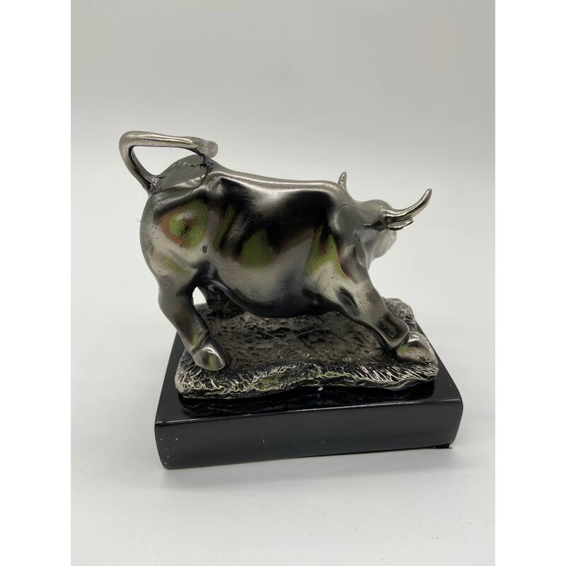 Pewter Bull on engravable base.
