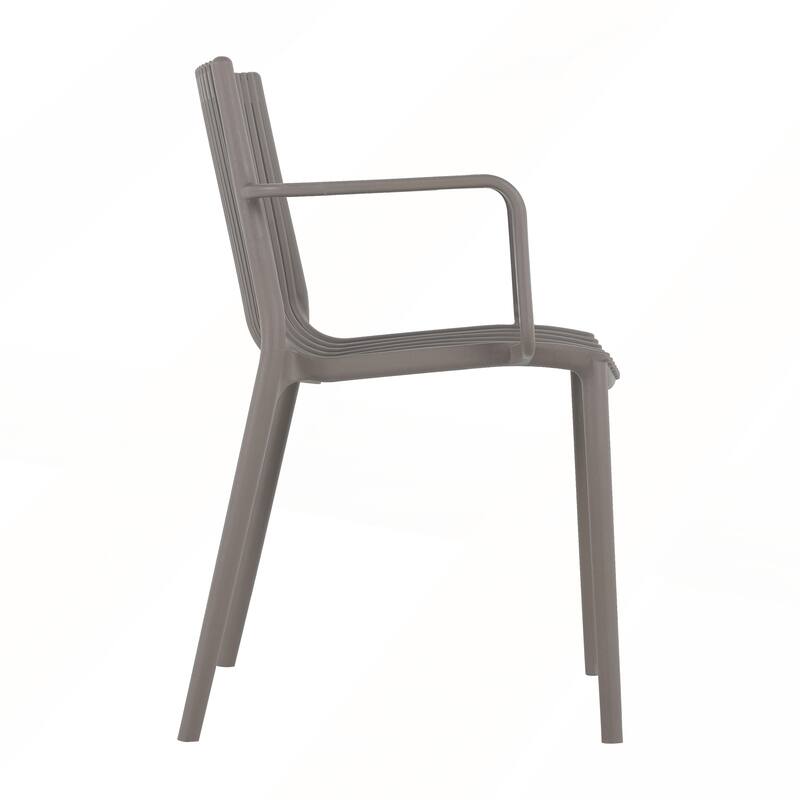 4-Pack All-Weather Polypropylene Chairs for Restaurant and Indoor Use