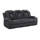 preview thumbnail 17 of 35, Brynda Corduroy 3-Piece Manual Double Reclining Sofa Sets
