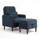 preview thumbnail 54 of 59, Adjustable Backrest Lounge Accent Chair Set with Storage Ottoman