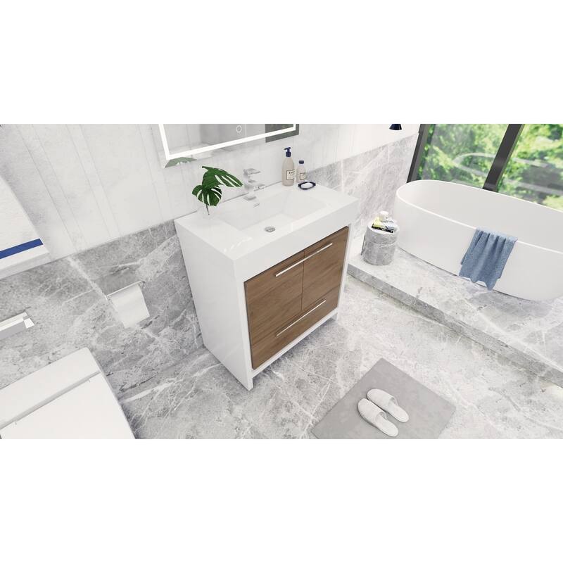 Dove 36'' Freestanding Vanity with Reinforced Acrylic Sink