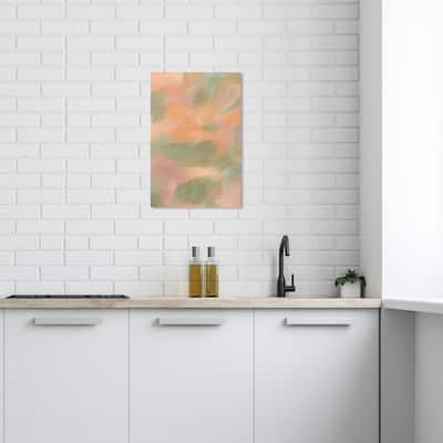 Wynwood Studio Canvas Abstract Subtle Fireplace Green and Modern & Contemporary Wall Art Canvas Print