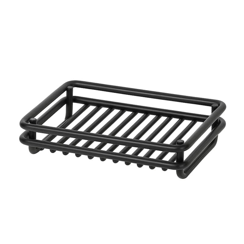 Creative Home Black Powder Coated Metal Wire Soap Dish