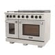 preview thumbnail 29 of 29, Professional 48 in. 6.7 cu. ft. Double Oven Natural Gas Range with 25K Power Burner, Convection Oven in Stainless Steel