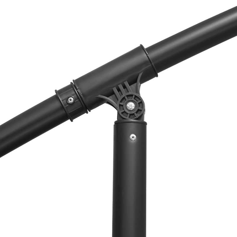 Willry Solar-Powered LED Offset Patio Umbrella with Easy Crank Lift, Tie Closure for Gardens, Balconies, Decks, Swimming pools