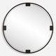 preview thumbnail 1 of 5, Round Framed Wall Mirror - 42.5" - Black