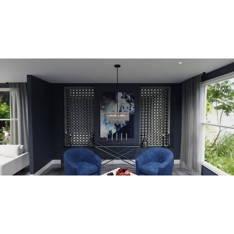 Dion 6-Light Matte Black Pendant