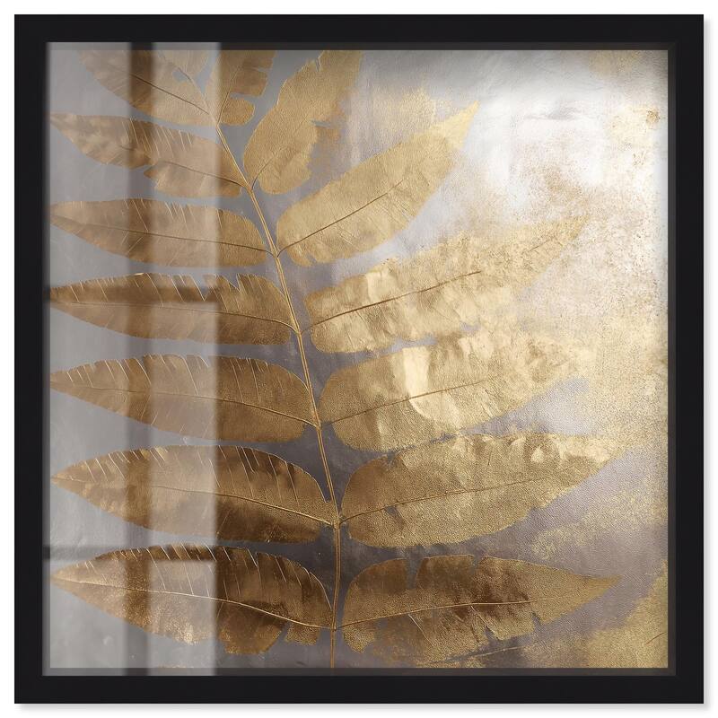 Golden Canopy (II) Shadowbox by Art Remedy - Black - 20" x 20"