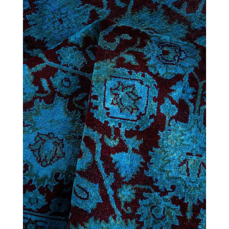 Fine Vibrance, One-of-a-Kind Hand-Knotted Area Rug - Red, 4' 2" x 6' 1" - 4' 2" x 6' 1"