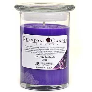 1 Pc 12 oz Lilac Soy Jar Candles 3.5 in. diameter x 5 in. tall