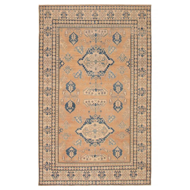 ECARPETGALLERY Hand-knotted Finest Ghazni Copper, Tan Wool Rug - 6'6 x 10'4 - Copper/ Tan - 6'6 x 10'4