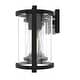 preview thumbnail 5 of 10, Hunter Astwood Bathroom Vanity Light, Clear Cylinder Glass, Damp Rated, Caged - Contemporary, Transitional, Art-Deco