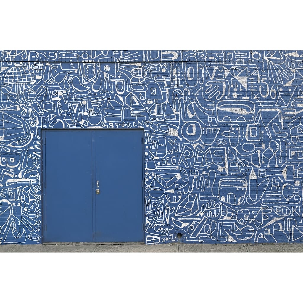 KT Merz Bushwick BKLYN Blue Wall Mural