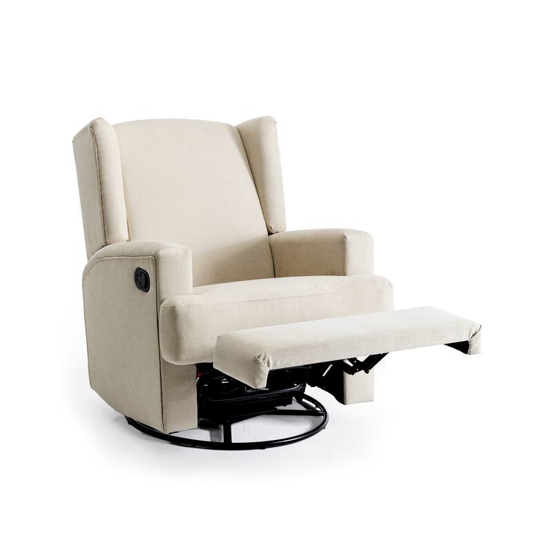 UIXE Upholstered Modern Swivel Glider Rocker Recliner