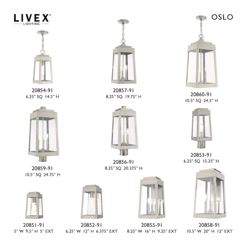 Livex Lighting Oslo Single Light 10" Tall Outdoor Wall Sconce