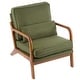 preview thumbnail 30 of 78, Mid Century Modern Upholstered Accent Chair 1-Piece - Dark green linen
