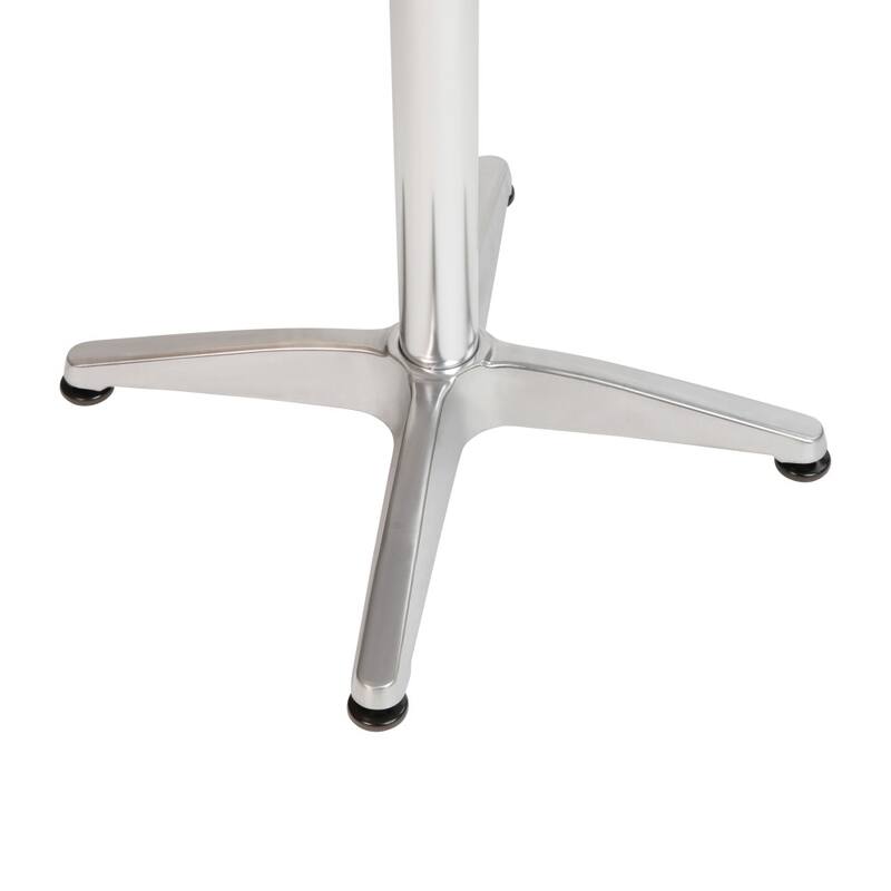 Indoor/Outdoor 23.5" Aluminum Round Bar Height Table with Cross Base