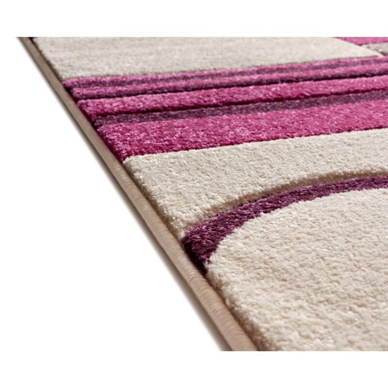 Well Woven Modern Geometric Arcs Shapes Area Rug 5'3 x 7'3