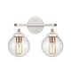preview thumbnail 1 of 11, Boudreaux 15'' Wide 2-Light Vanity Light - Matte White
