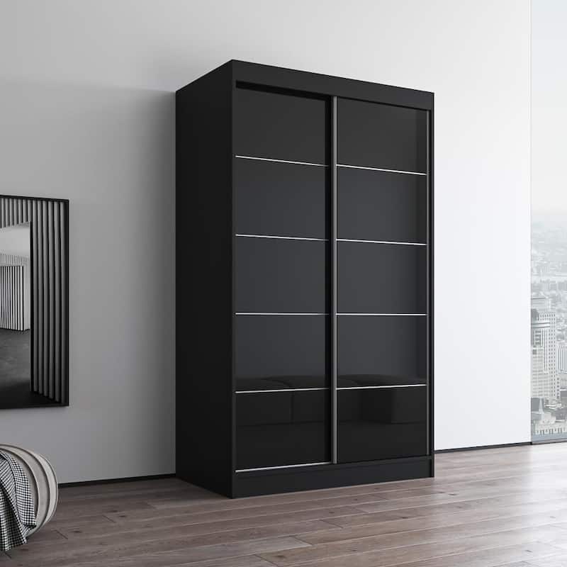 Aria 2 Door Modern High Gloss Wardrobe Armoire