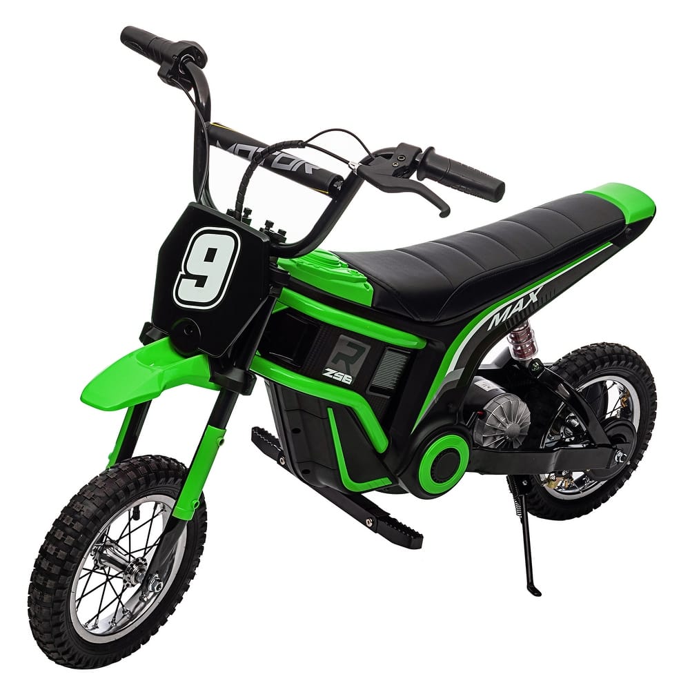 24V Kids Electric 3-Speed Dirt Bike, Motorcycle with Shock for Aged 8-14 Kids Best Gift