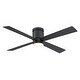 preview thumbnail 1 of 1, Kwartet 52 inch Indoor/Outdoor Ceiling Fan with LED Light Kit - Black