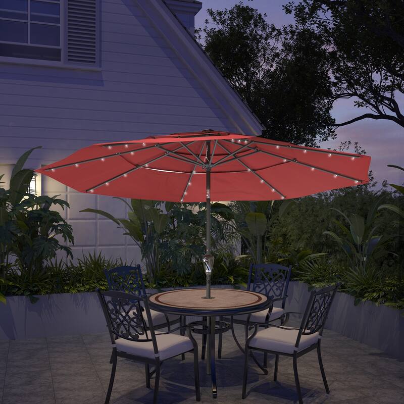 Clihome 11-Ft Outdoor Umbrella Patio UV Protection Umbrella Without Base