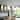 Glitter Modern Gold Linear 8-Light Frosted Glass Chandelier for Kitchen Island or Dining Room - L32.5"x W11"x H 65"