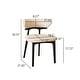 preview thumbnail 9 of 14, Modern 78.74" Oval Black Dining Table, Solid Wood Veneer, With White Sintered Stone Table top for 8 Dining Chair Set of 2