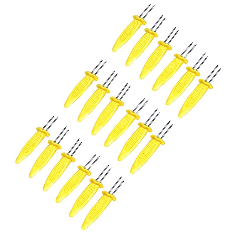 Chef Craft 6pc Jumbo Corn Holders Cob Skewers Set with Stainless Steel Pins - 3 Packs