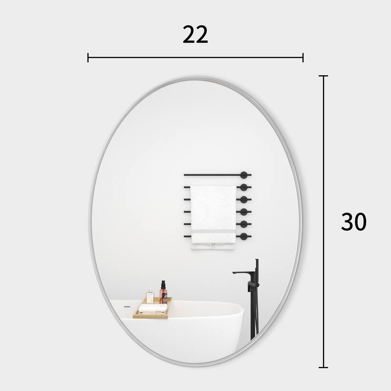 Bathroom Mirror Wall Mirror Vanity Mirror with Metal Frame (1 Piece)