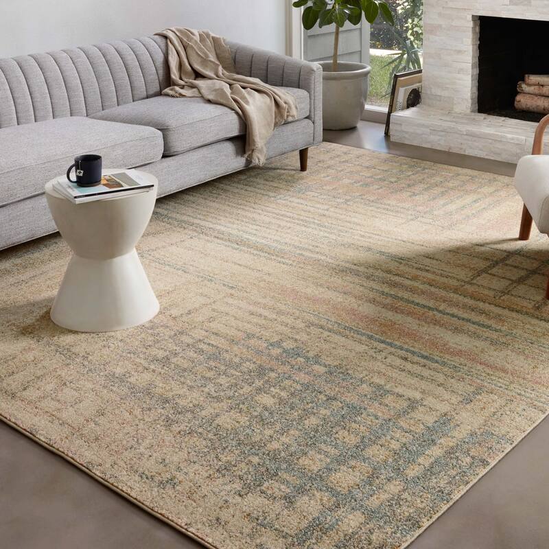 Alexander Home Bradford Modern Checkered Abstract Area Rug