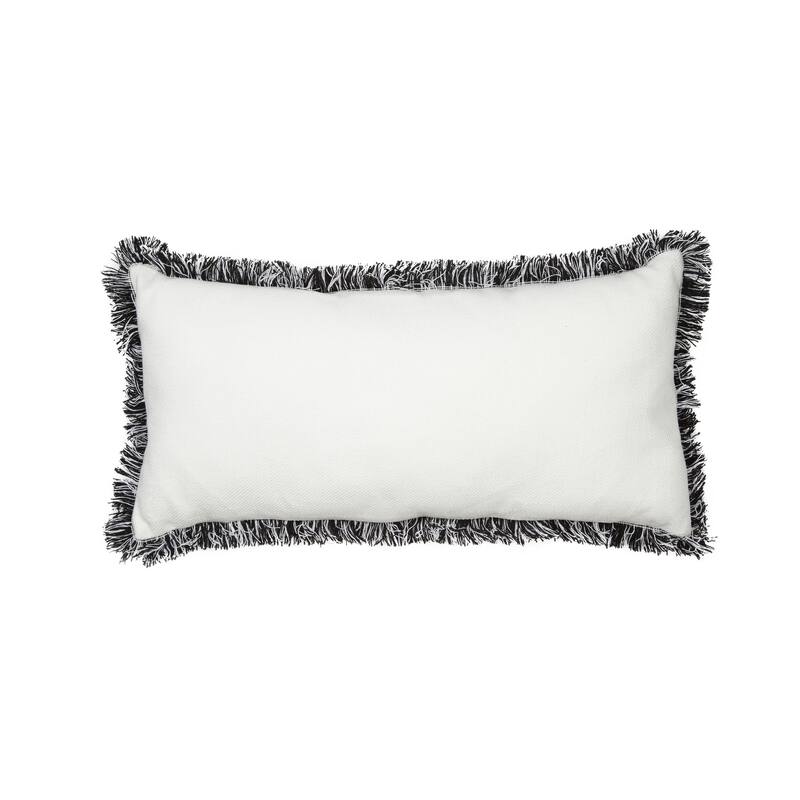 Merry Christmas Fringed Trimmed Chritmas Pillow, 10 by 20-Inch