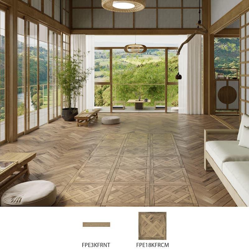 Merola Tile Kings Forest Natural 2-7/8" x 17-3/4" Ceramic Floor and Wall Tile