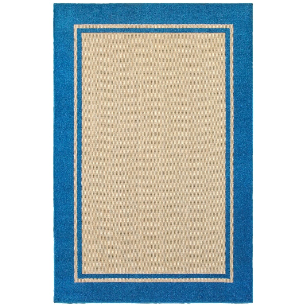 Style Haven Cara Mixed Pile Classic Bordered Indoor-Outdoor Area Rug