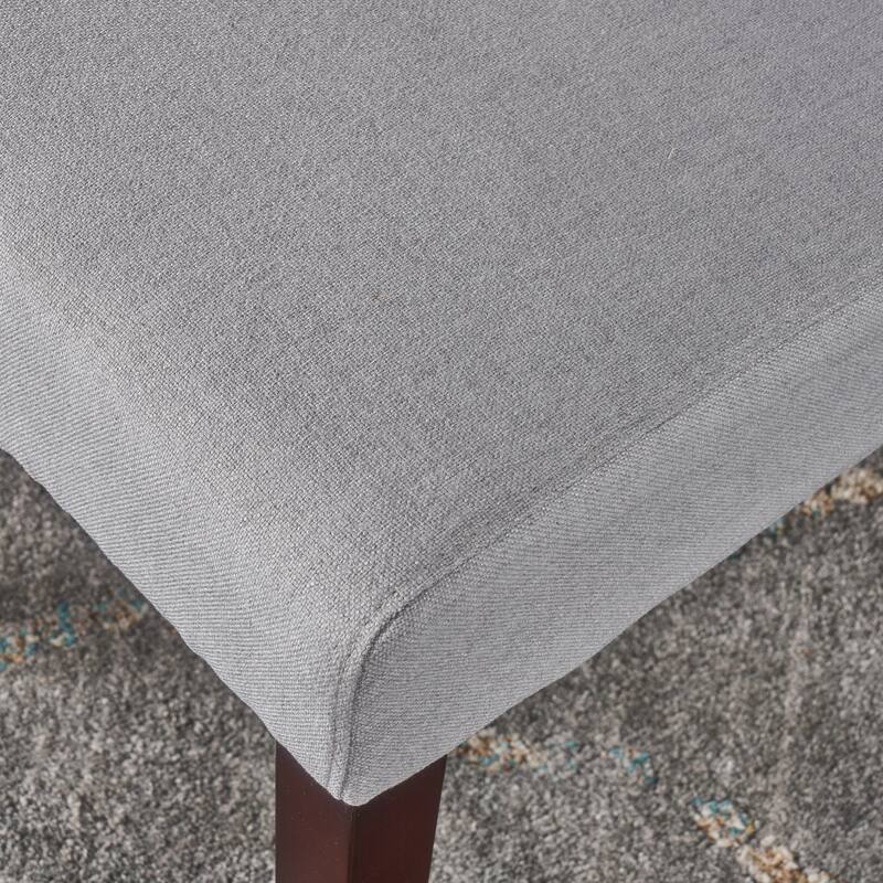 Wingback Upholstered Dining Chairs Set of 2, Fabric Side Dining Room Chairs with Tufted Button, Home Kitchen Wood Chairs