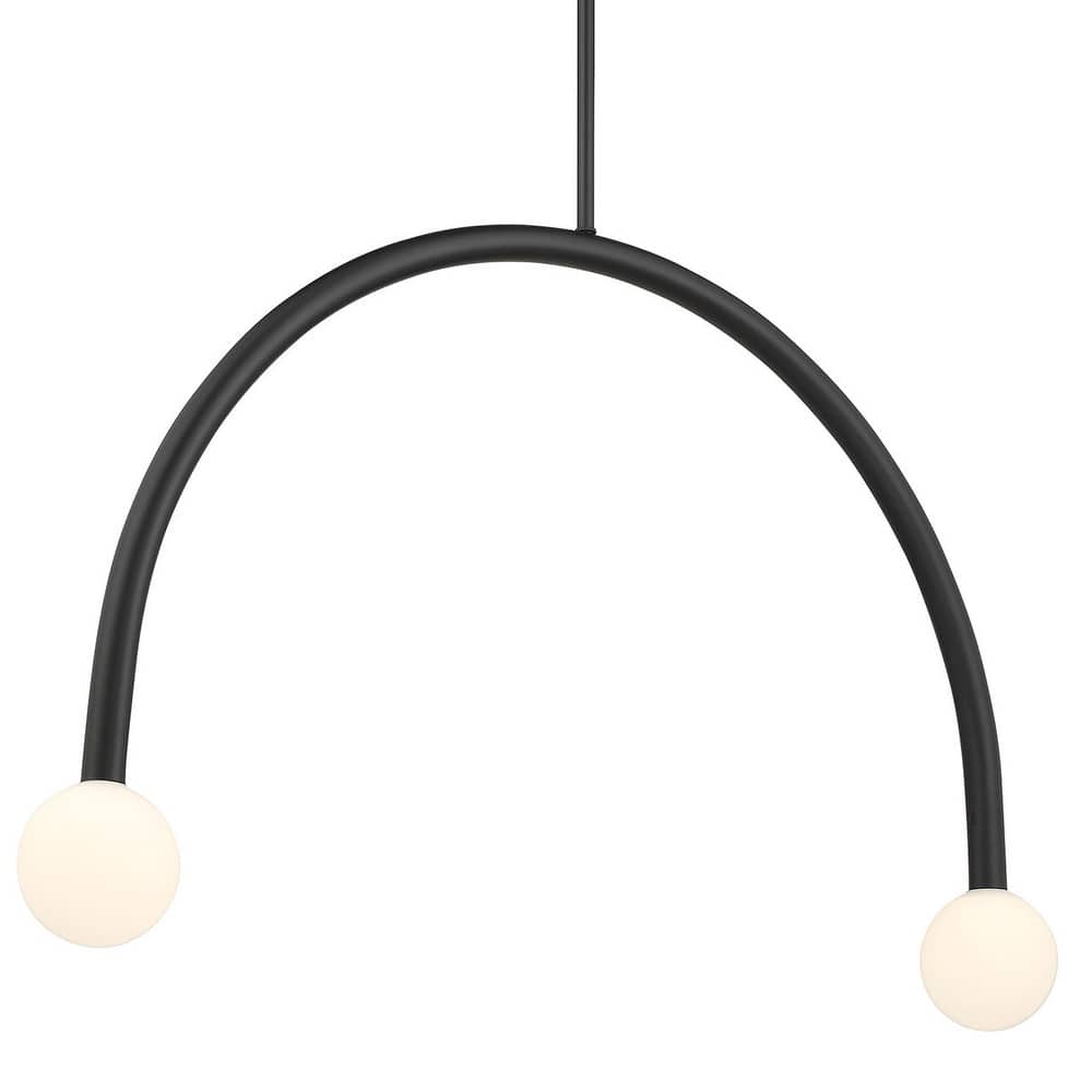 Bellevue SHCH92227 2 Light 34" Wide Linear Chandelier with Opal Glass