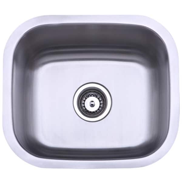 slide 2 of 2, Kingston Brass 17.93" Undermount Single Basin Stainless Steel Kitchen Brushed Nickel