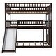 preview thumbnail 41 of 46, Solid Wood Triple Bunk Bed - Full-Over-Full-Over-Full