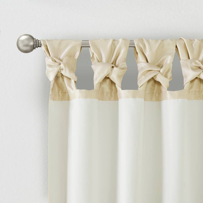 Twist Tab Lined Window Curtain Panel