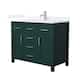 Option Green / White Quartz Top / Brushed Nickel Hardware